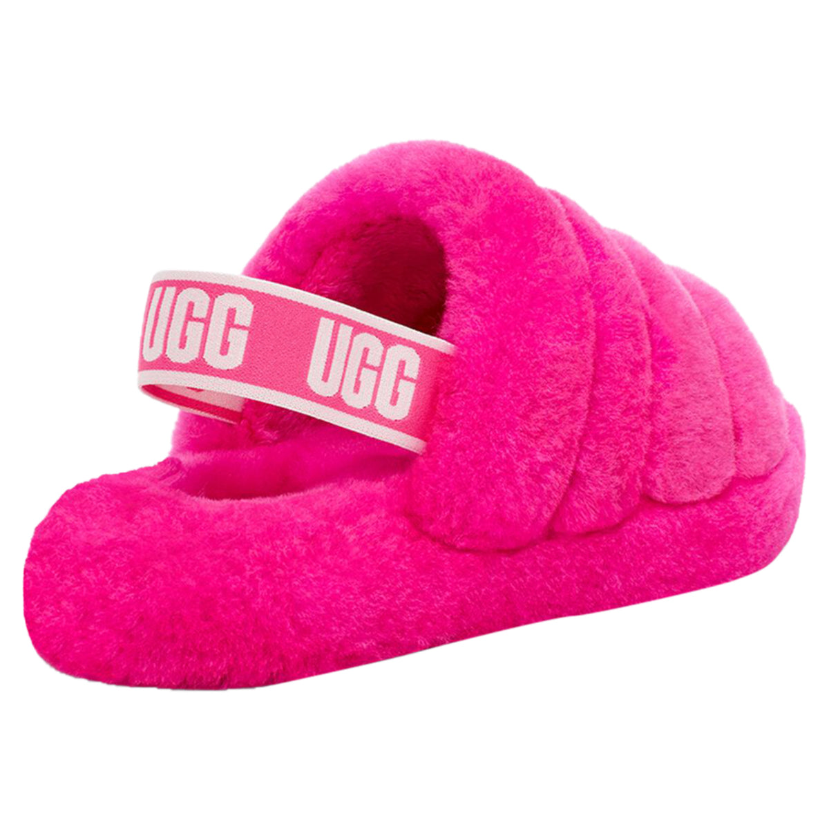 UGG Unisex-Child Fluff Yeah Slide Slipper Big Kid 8-12 Years 5 Big Kid Rock Rose